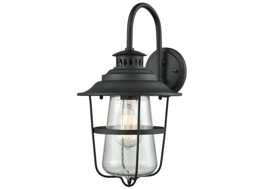 San Mateo 15" High 1-Light Outdoor Sconce - Textured Matte Black