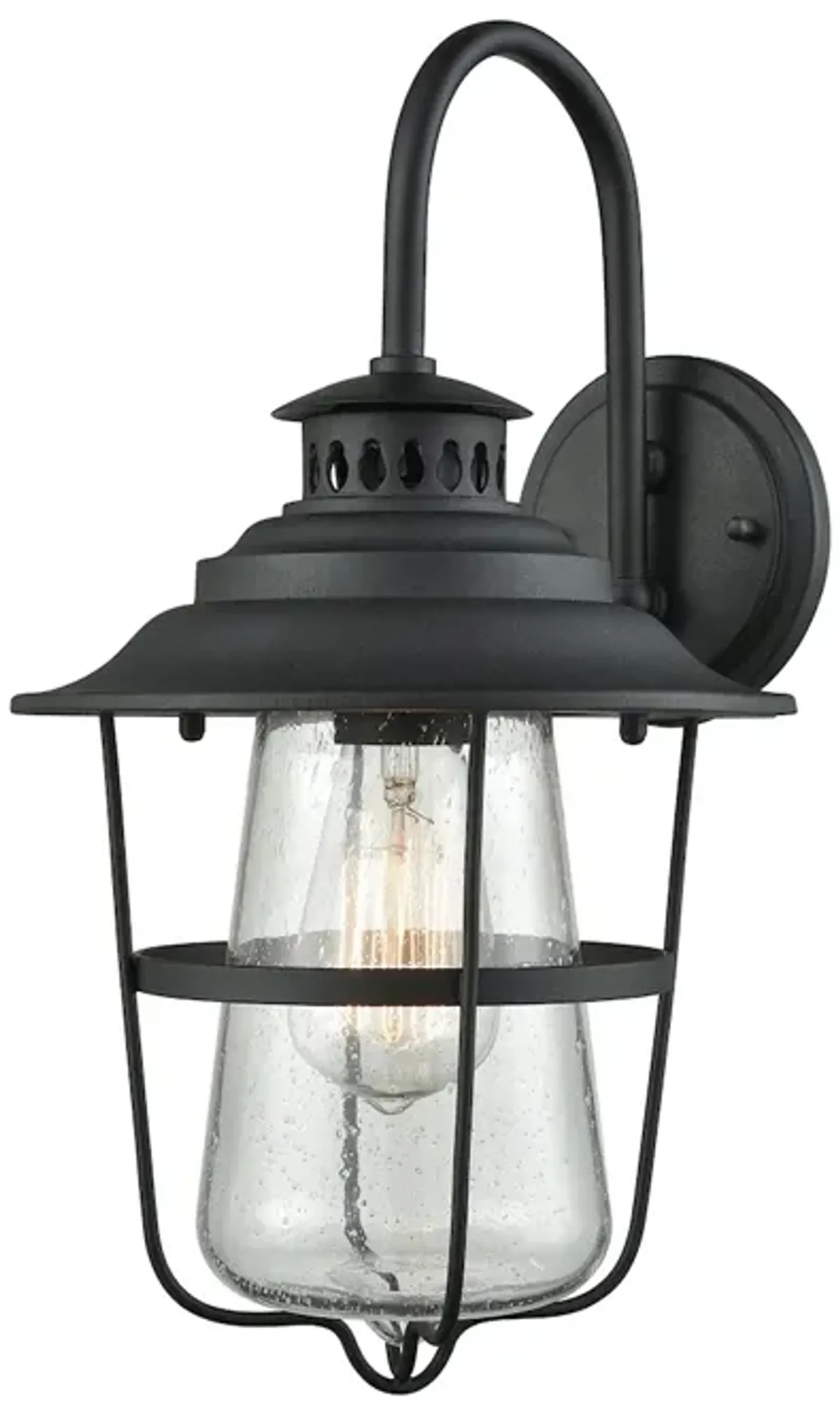 San Mateo 15" High 1-Light Outdoor Sconce - Textured Matte Black