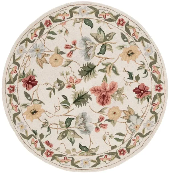 HK311 IVORY 7' x 7' Round Round Rug