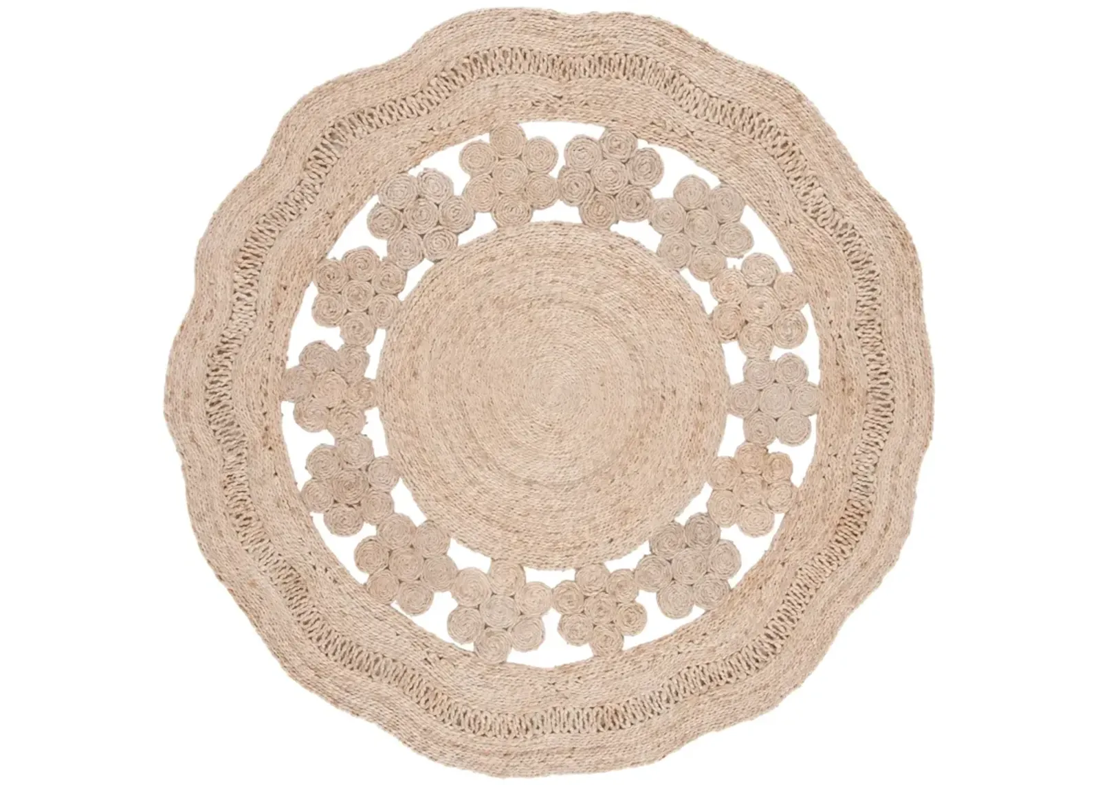 NATURAL FIBER 178 NATURAL 3' x 3' Round Round Rug