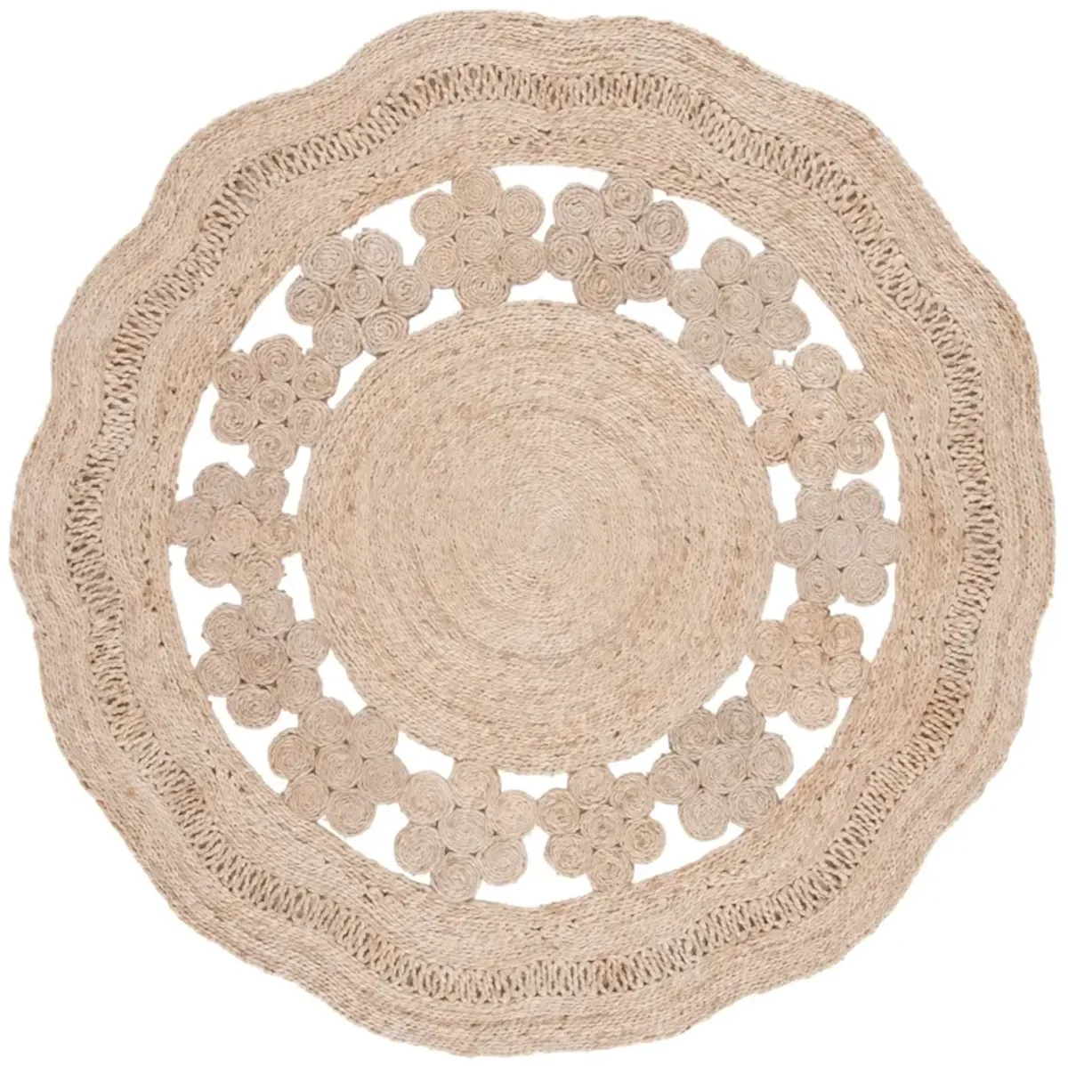 NATURAL FIBER 178 NATURAL 3' x 3' Round Round Rug