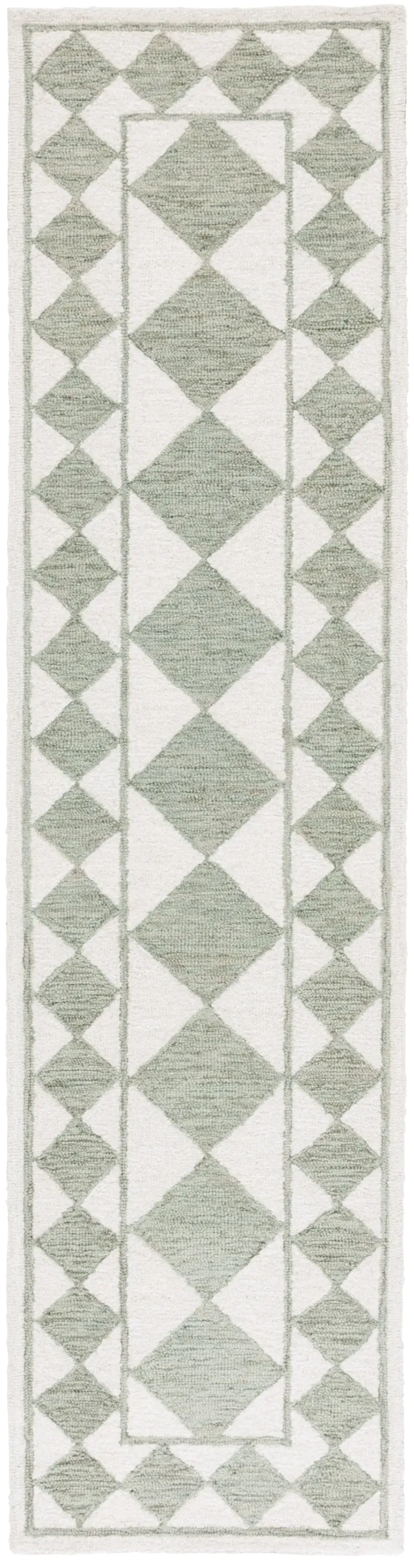 EBONY 122 SAGE  2'-3' x 9' Runner Rug