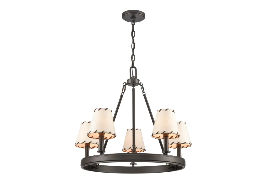 Marion 24.5'' Wide 5-Light Chandelier - Oil Rubbed Bronze