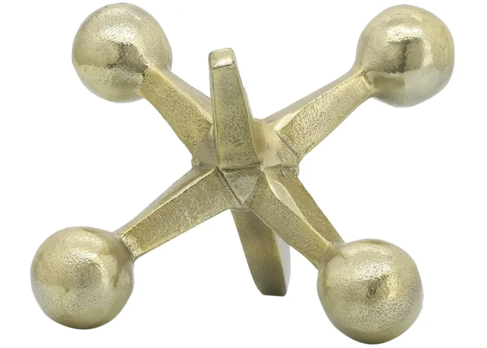 Gold Metal Jacks Decor, 5"