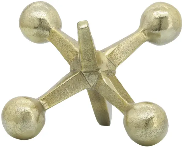 Gold Metal Jacks Decor, 5"