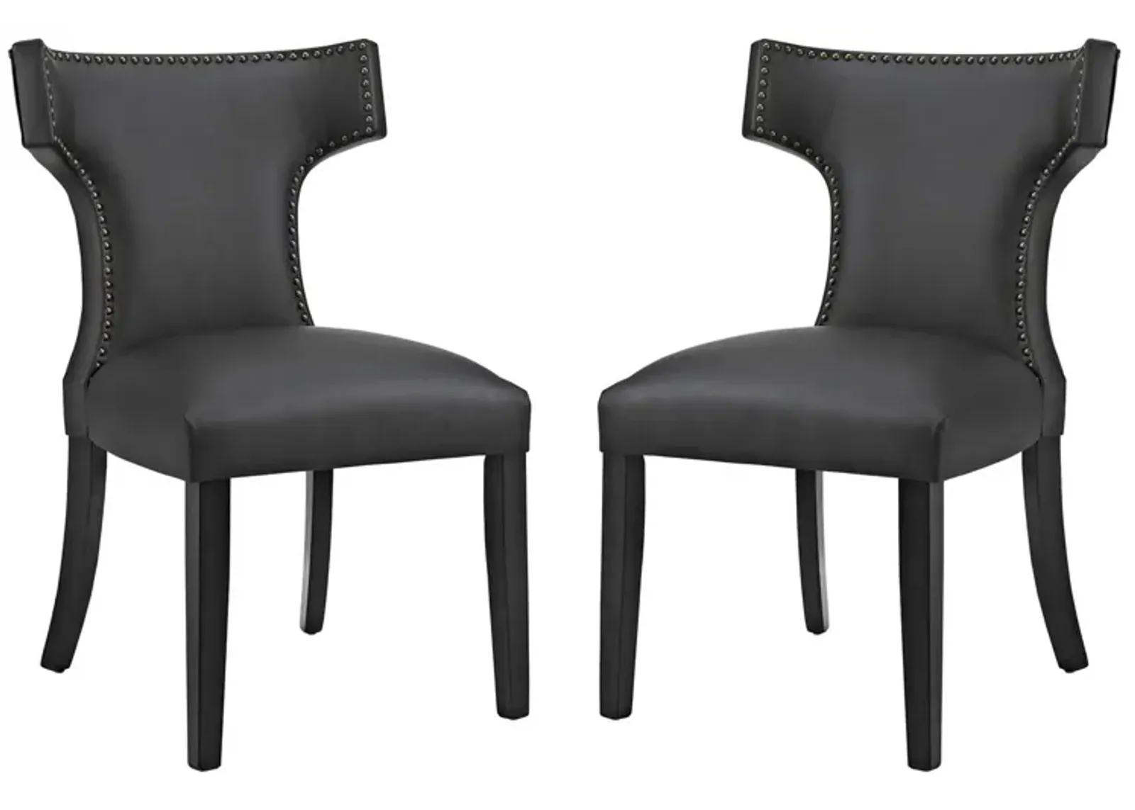 Curve Dining Side Chair Vinyl Set of 2