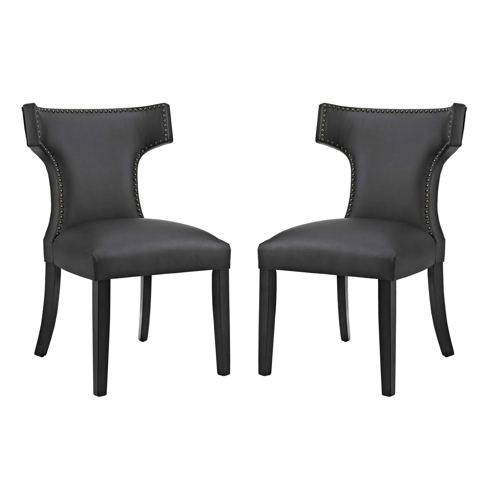 Curve Dining Side Chair Vinyl Set of 2