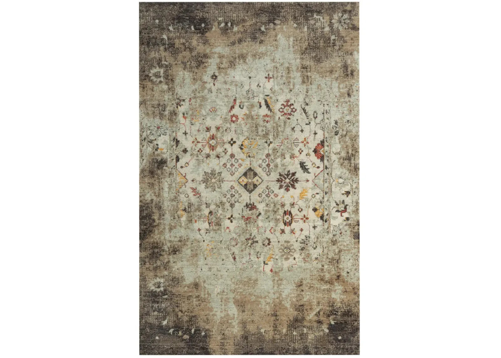 Ovation Beige/Brown distressed/classical N Z wool 5' x 8' Rectangle Rug