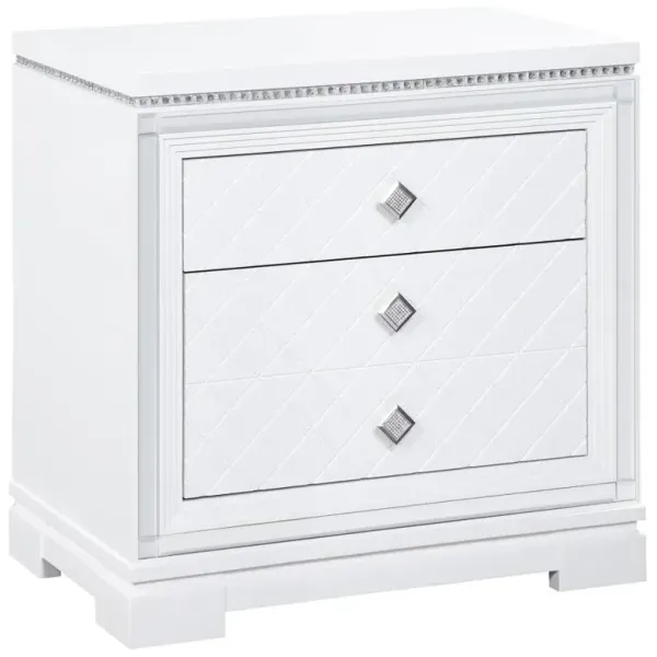 Eleanor Rectangular 2-drawer Nightstand White