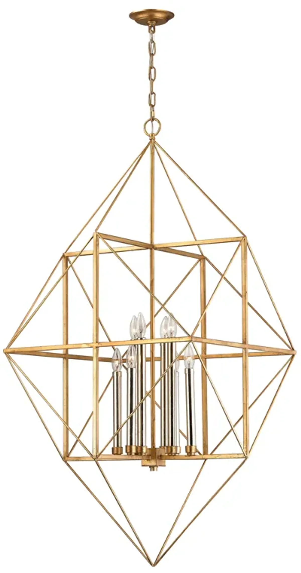 Connexions 24" Wide 8-Light Pendant - Gold Leaf