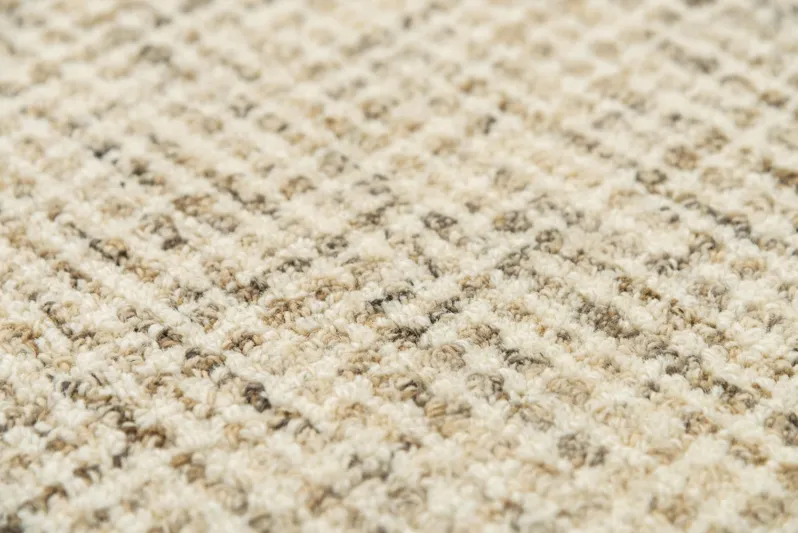 Brindleton Beige/Brown Tweed Wool 2'6" x 8' Runner Rug