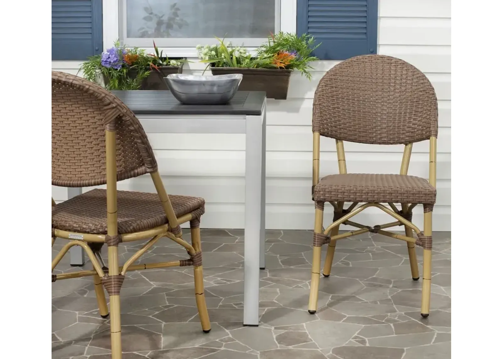 BARROW STACKING INDOOR-OUTDOOR SIDE CHAIR  - Set of 2