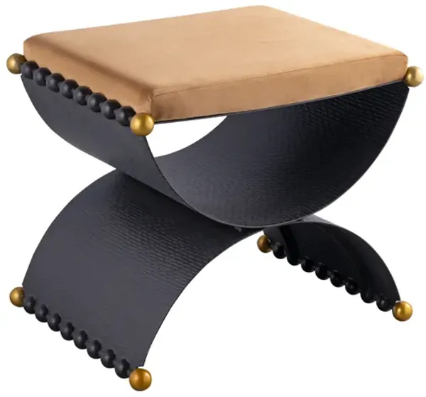 Layla Accent Stool - Blackened Bronze