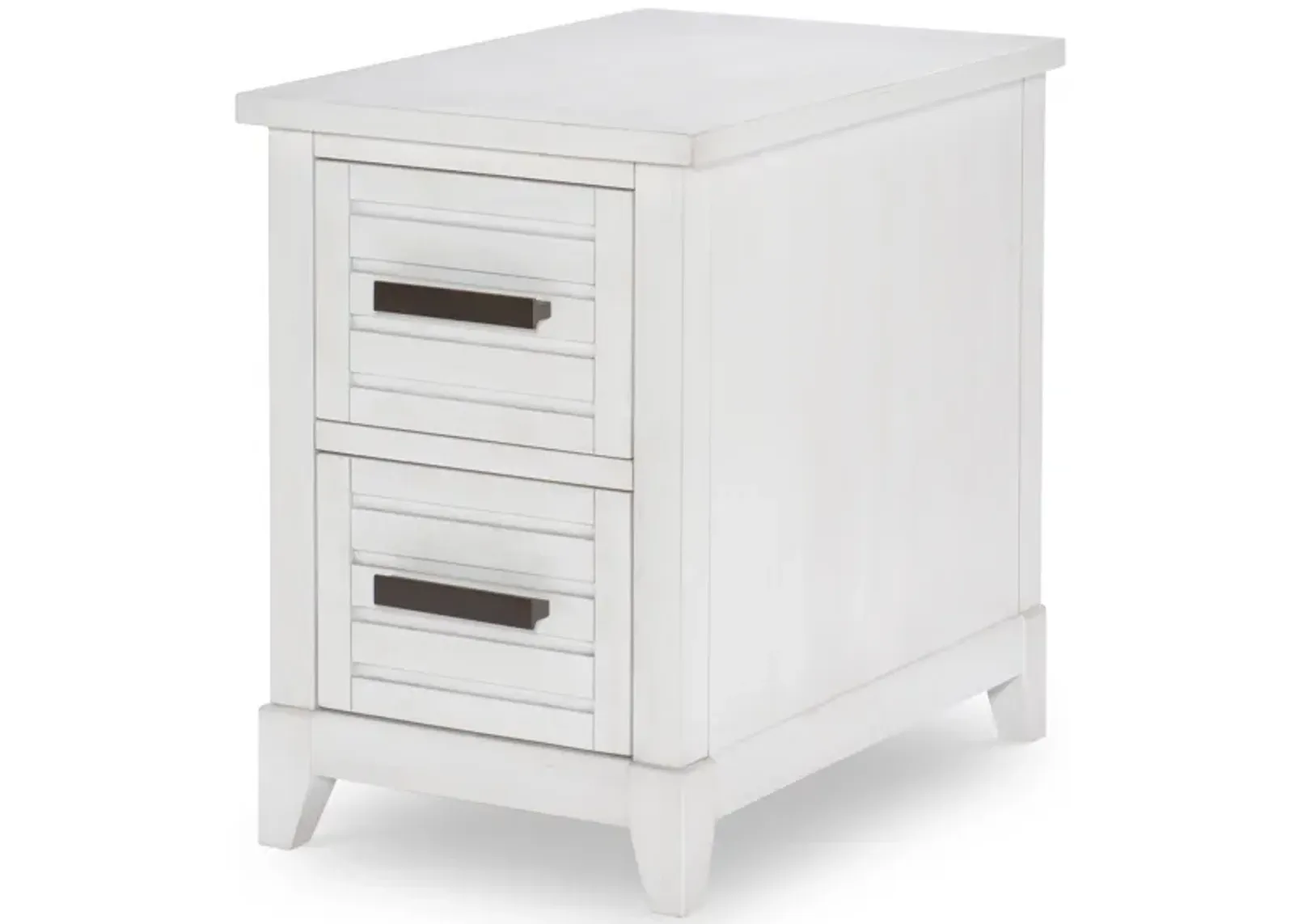 Edgewater Sand Dollar Square Chairside Table White Finish