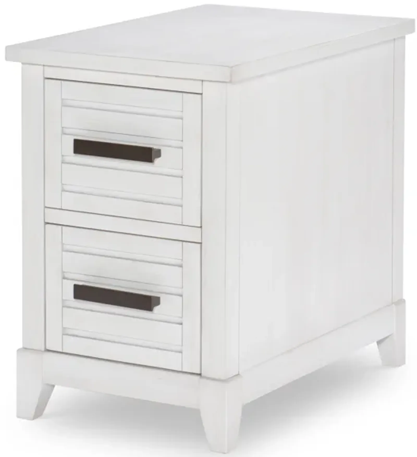 Edgewater Sand Dollar Square Chairside Table White Finish