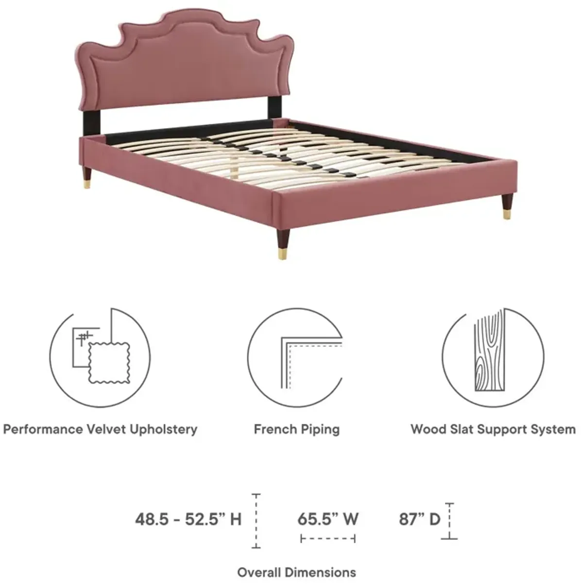 Neena Performance Velvet King Bed