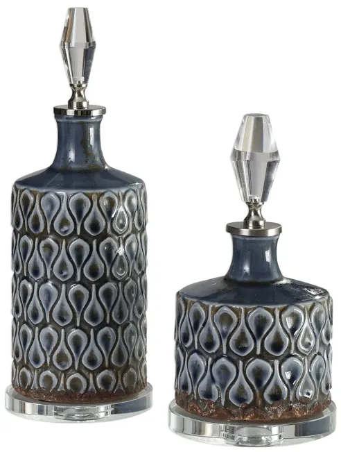 Varuna Cobalt Blue Bottles S/2