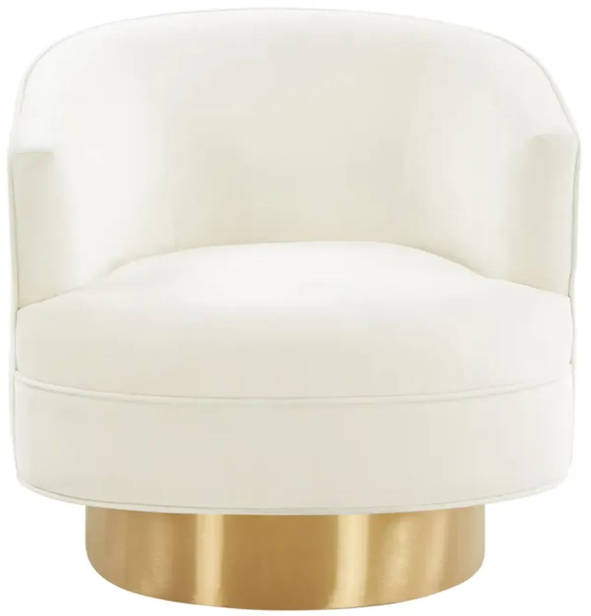 Stella Cream Velvet Swivel Chair