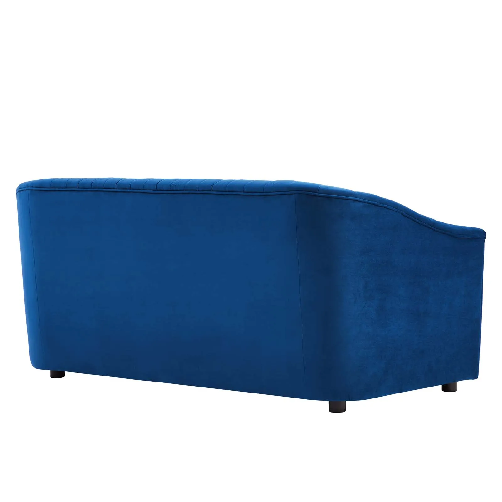 Announce Performance Velvet Channel Tufted Loveseat