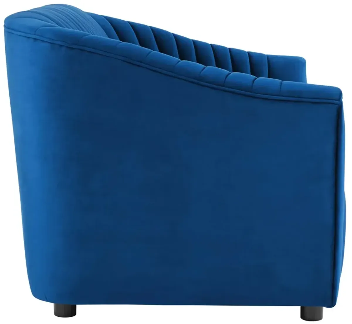 Announce Performance Velvet Channel Tufted Loveseat