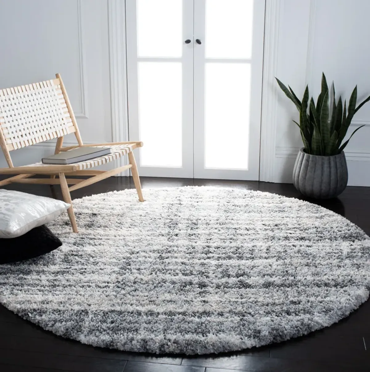 FONTANA SHAG Round Power Loomed 6'-7" X 6'-7" Round Rug