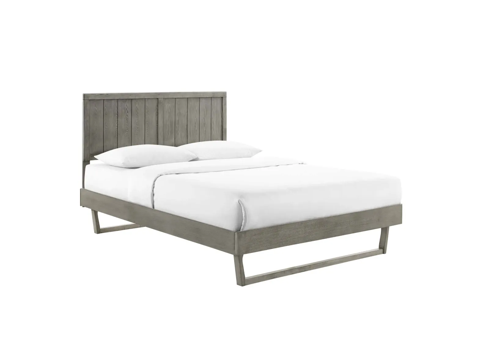 Alana Queen Wood Platform Bed With Angular Frame