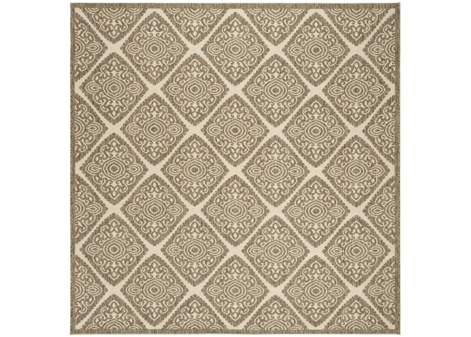 BEACH HOUSE 132 Beige 6'-7' X 6'-7' Square Square Rug