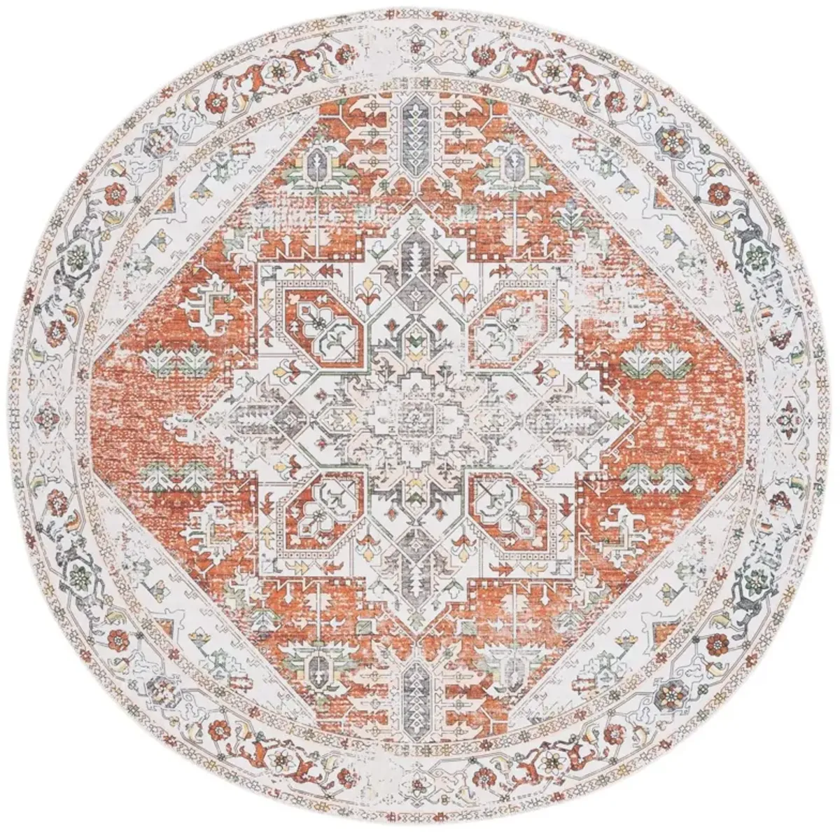 ARIZONA 120 Beige 6' X 6' Round Round Rug