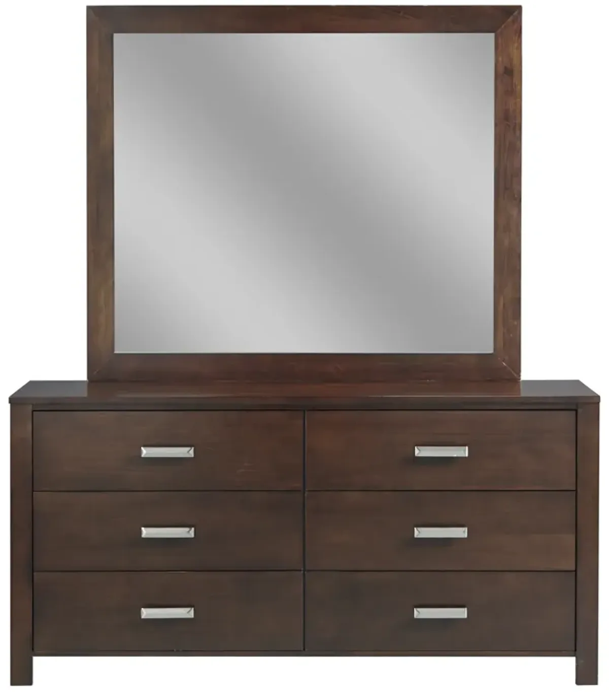 Riva Six Drawer Dresser in Chocolate Brown (2024)