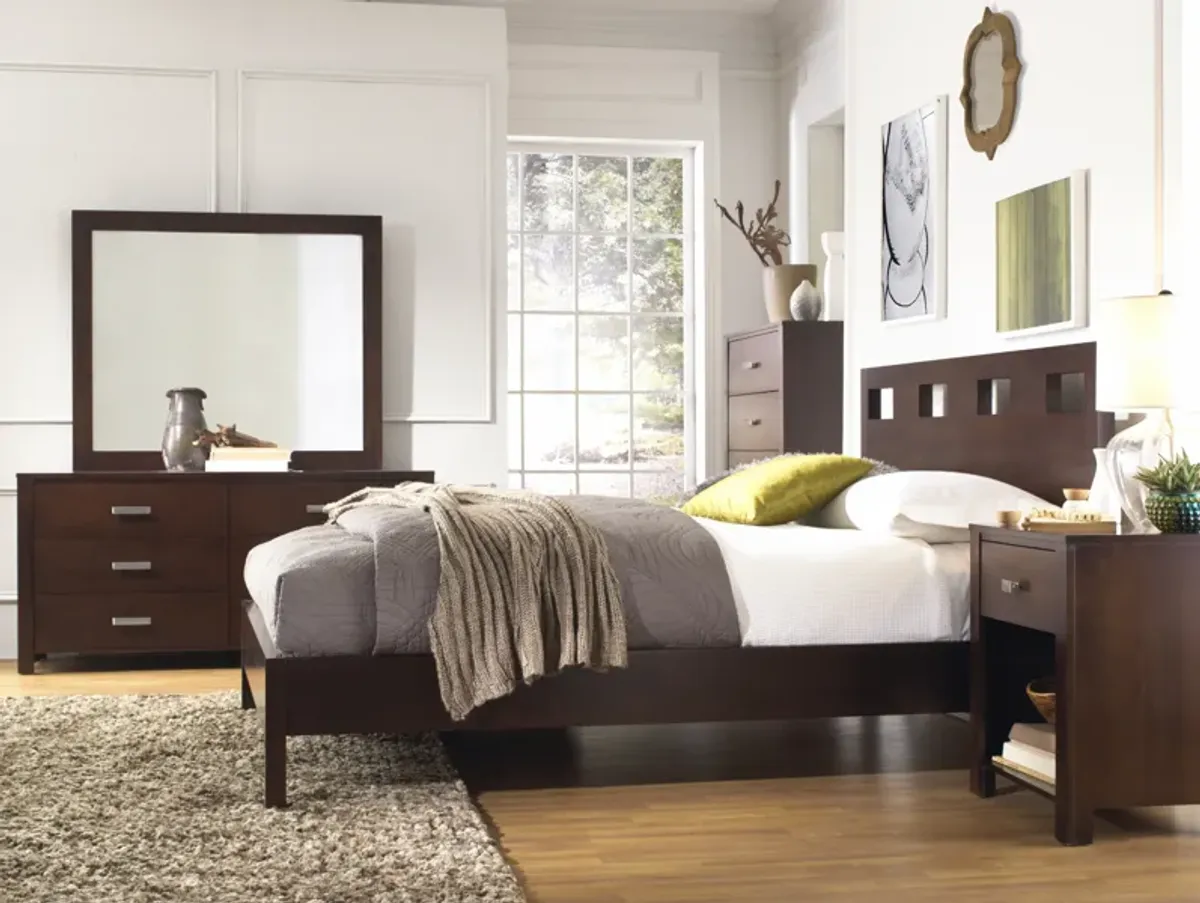 Riva Six Drawer Dresser in Chocolate Brown (2024)