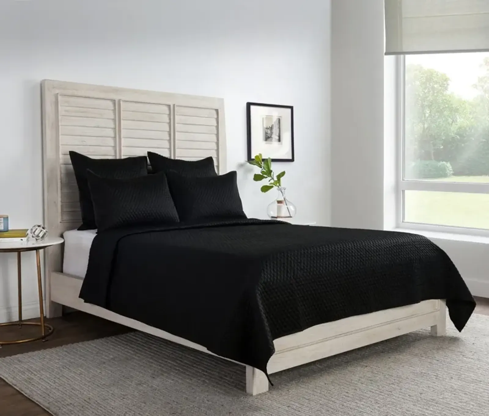 Diamond Onyx 4Pc King Quilt Set