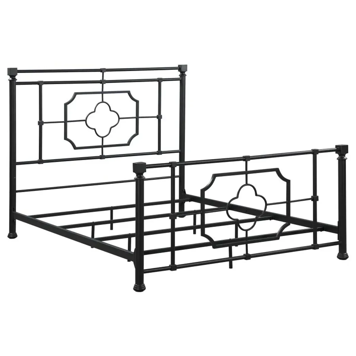 Paskay Eastern King Metal Panel Bed Matte Black