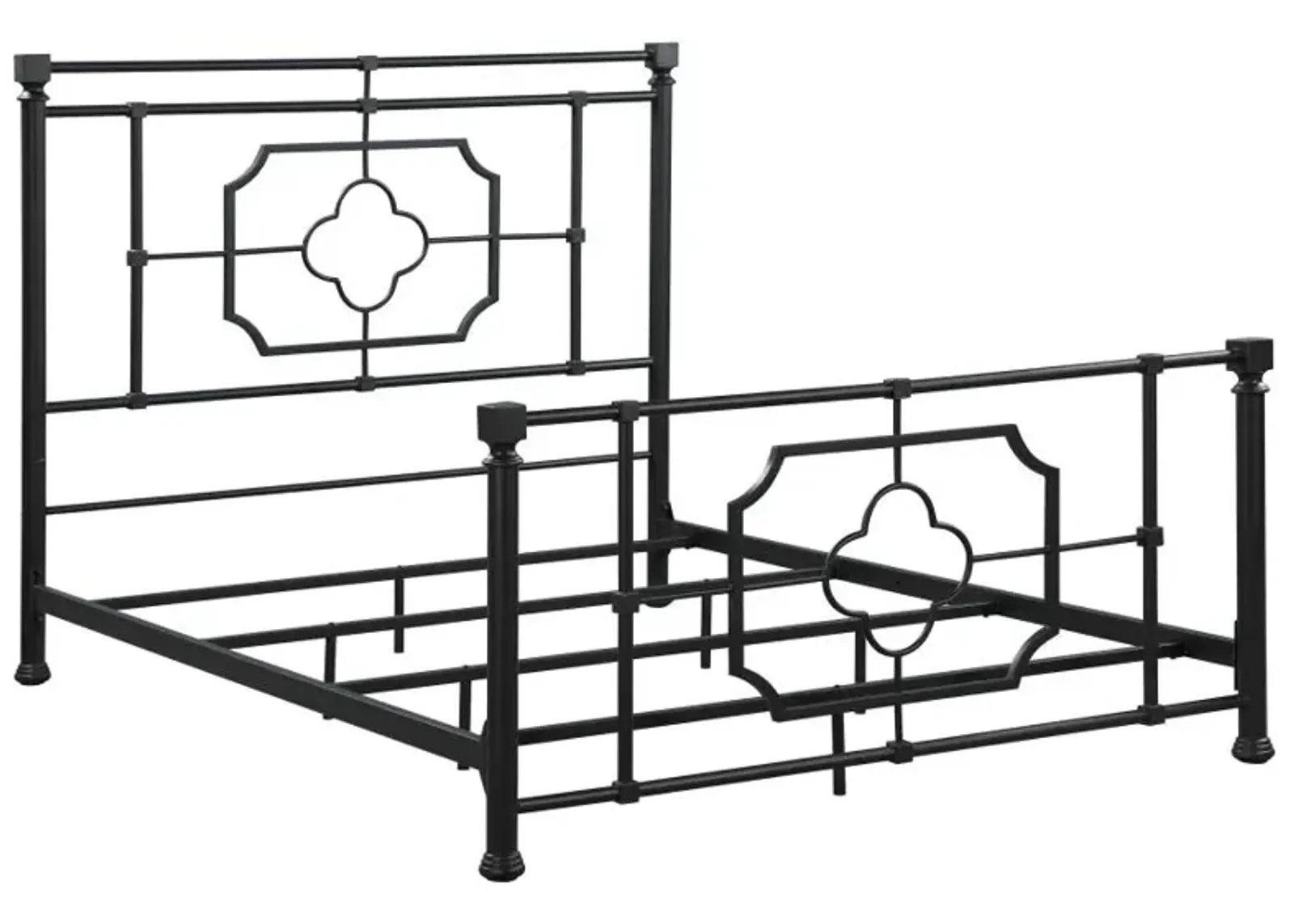 Paskay Eastern King Metal Panel Bed Matte Black