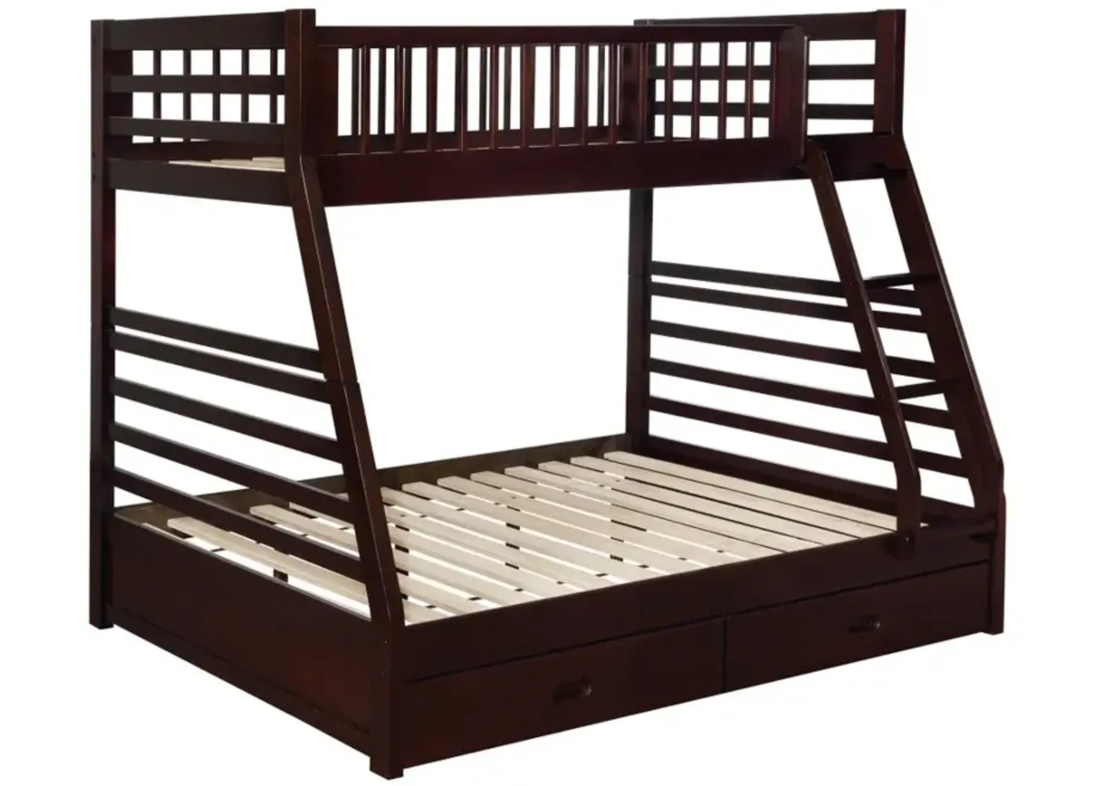 Ashton Twin Over Full 2-drawer Bunk Bed Cappuccino