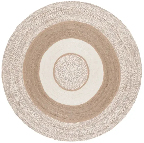 NATURAL FIBER Hand Woven 4' x 4' Round area rug