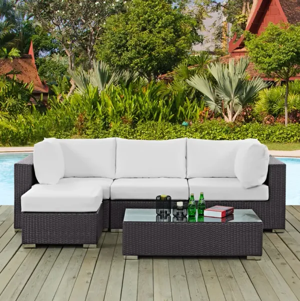 Convene 5 Piece Outdoor Patio Sectional Set