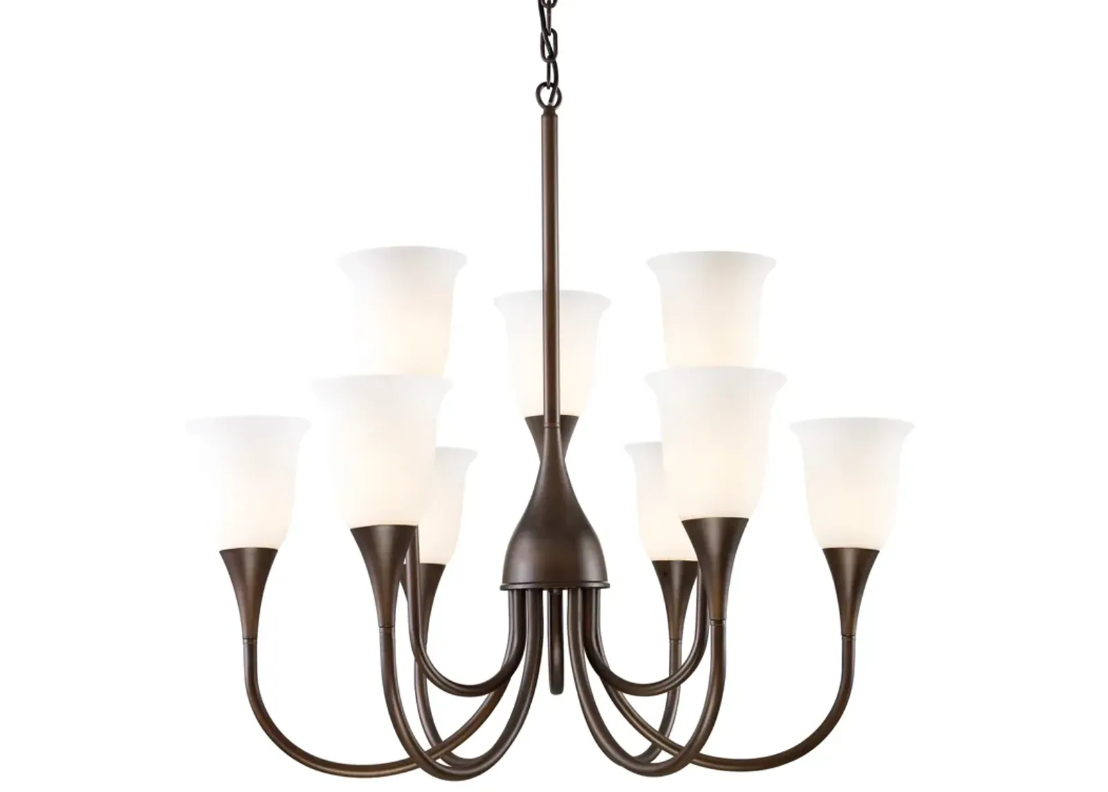 Cabaret 9-Light Chandelier in Aged Bronze