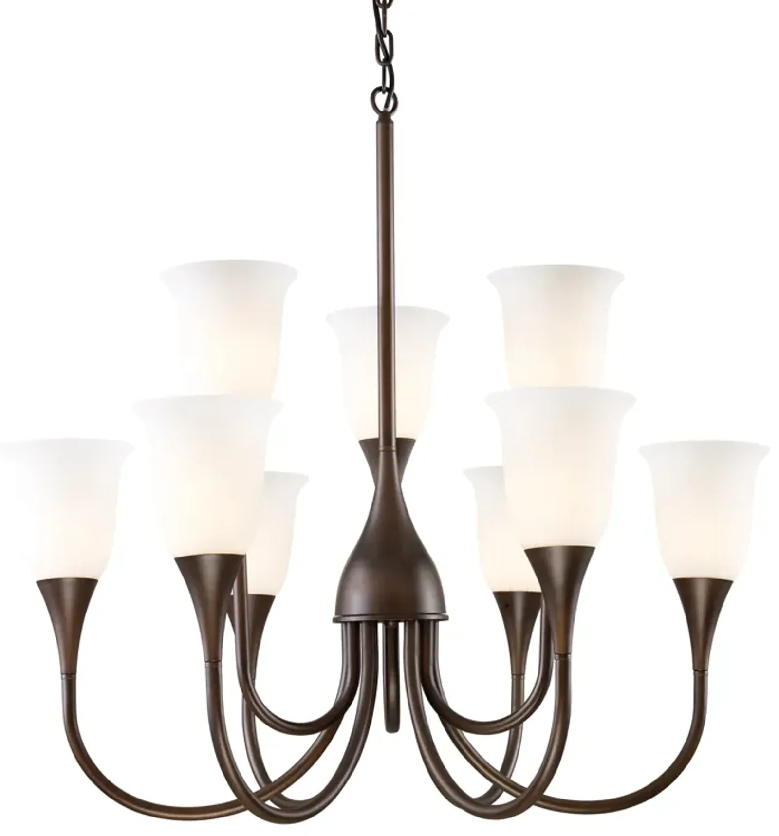 Cabaret 9-Light Chandelier in Aged Bronze