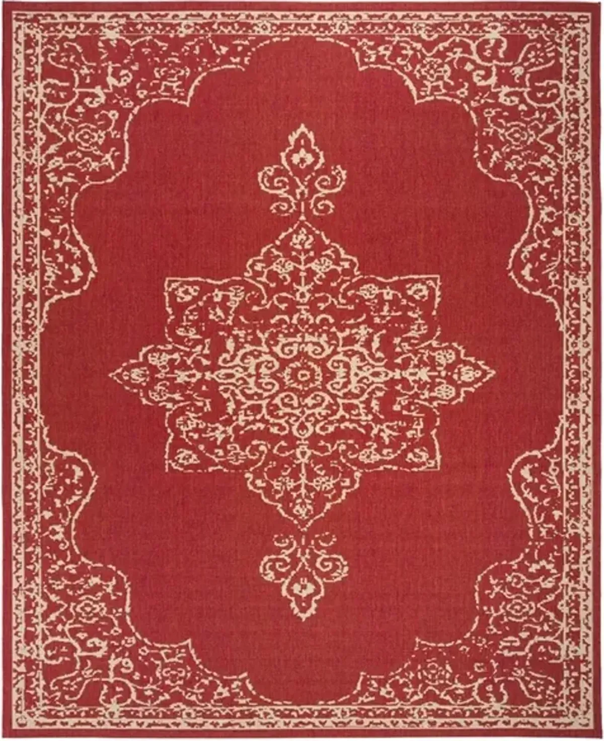 LINDEN 180 Collection LND180Q-9 Red / Creme 9' X 12'