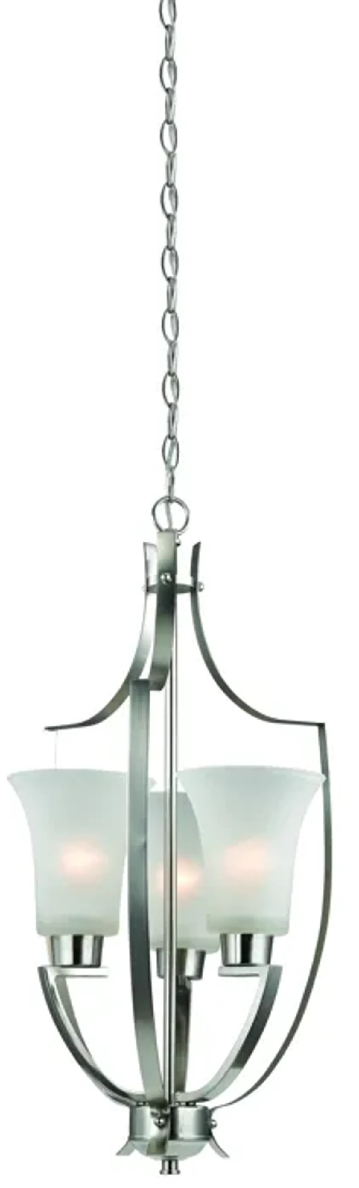 Foyer 15" Wide 3-Light Pendant - Brushed Nickel