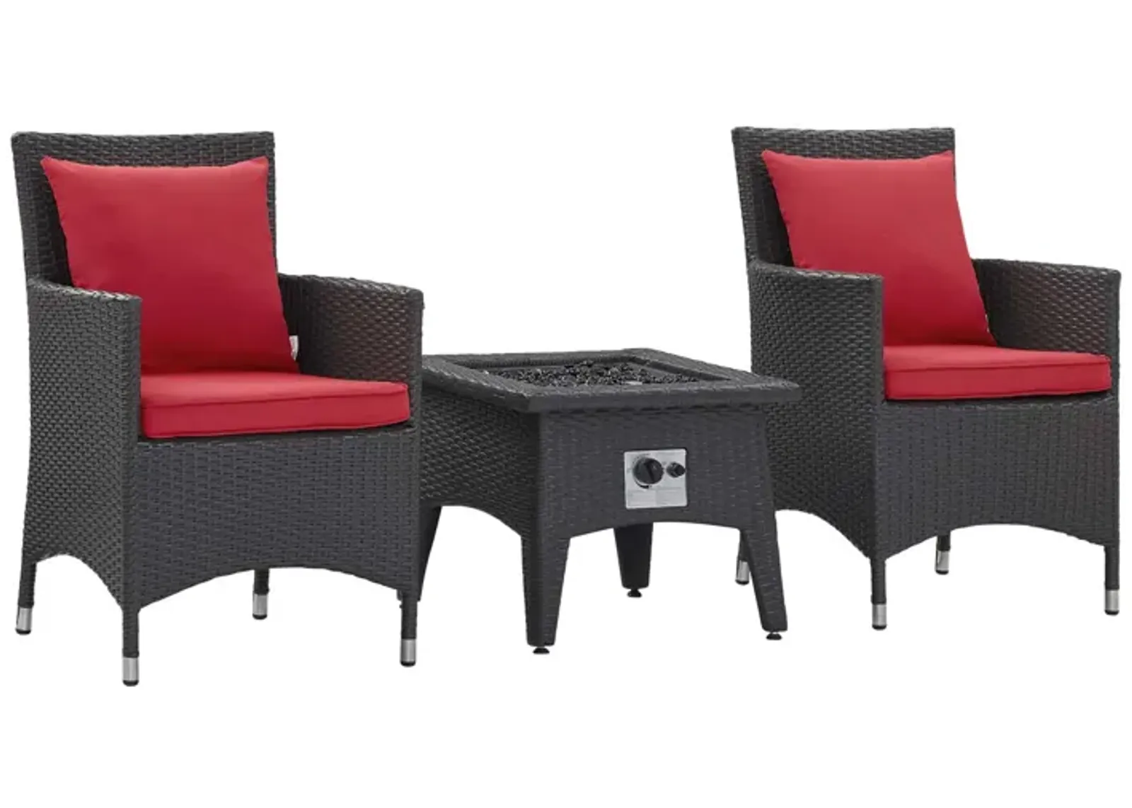 Convene 3 Piece Set Outdoor Patio with Fire Pit