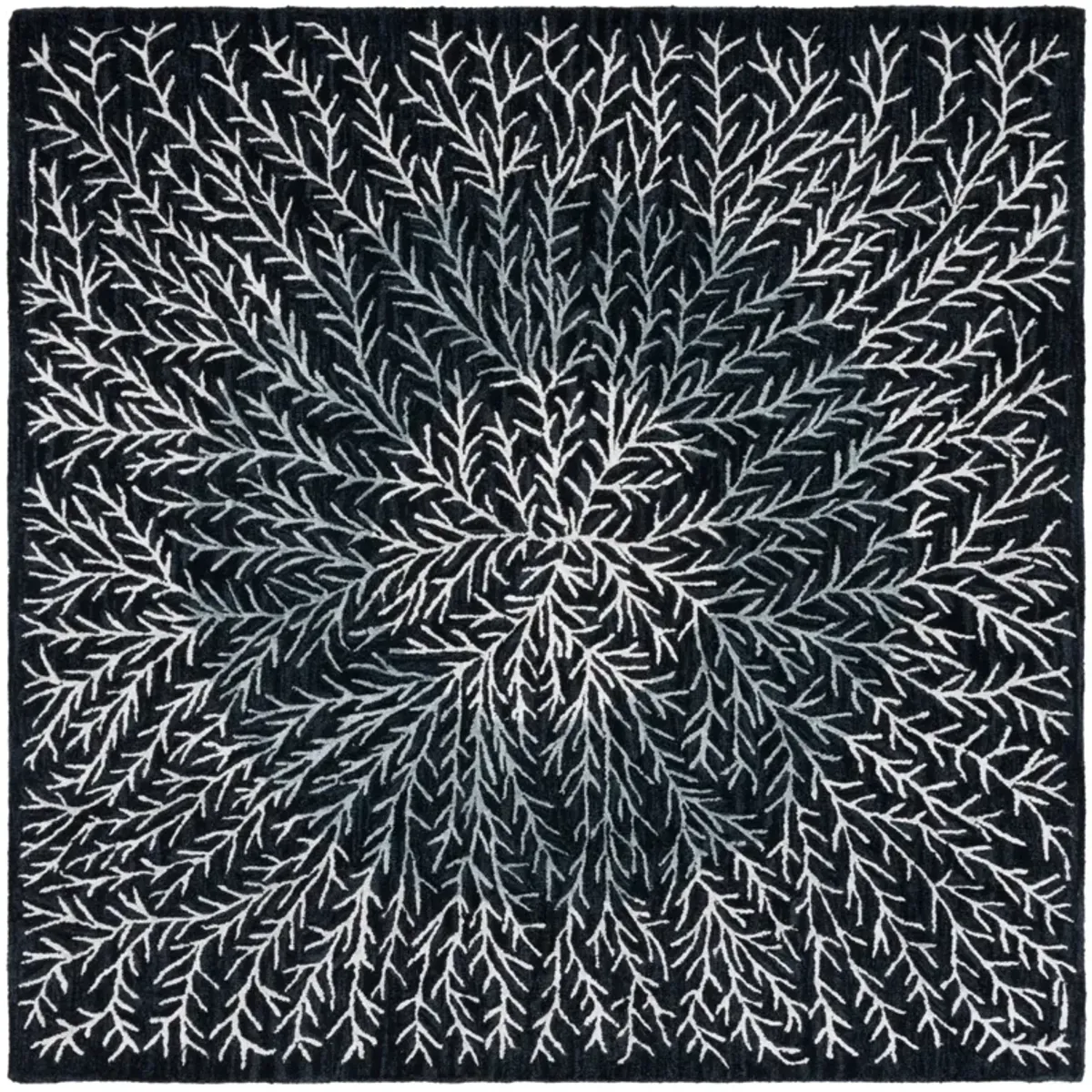 SOHO 257 BLACK  6' x 6' Square Square Rug