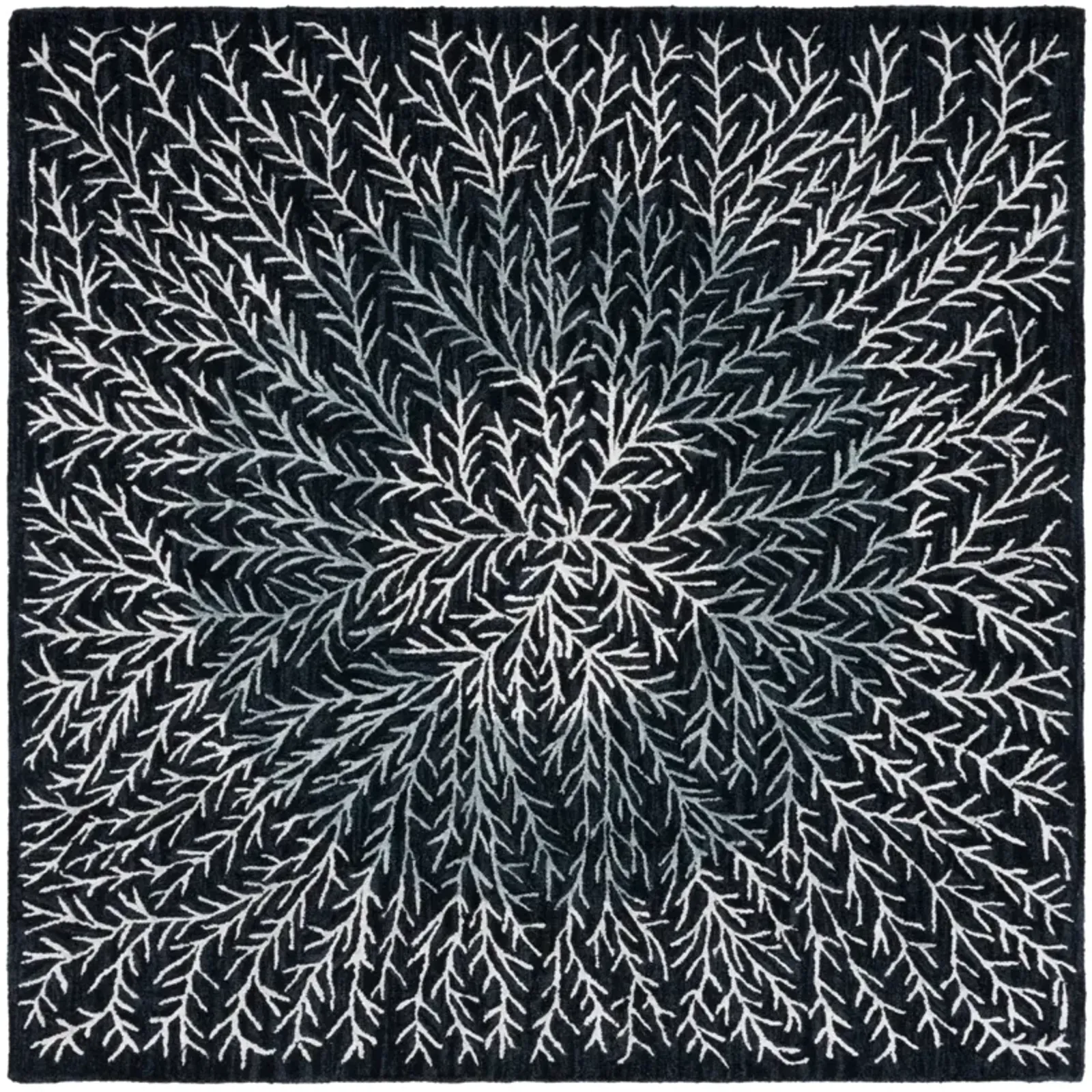 SOHO 257 BLACK  6' x 6' Square Square Rug