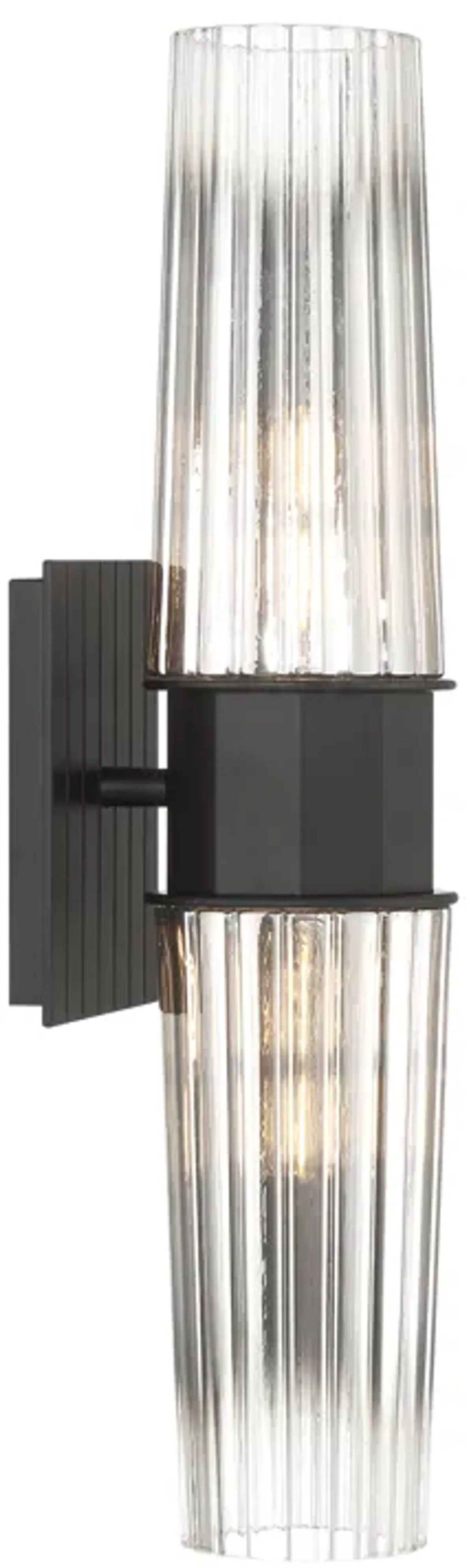 Icycle Double Wall Sconce - Matte Black