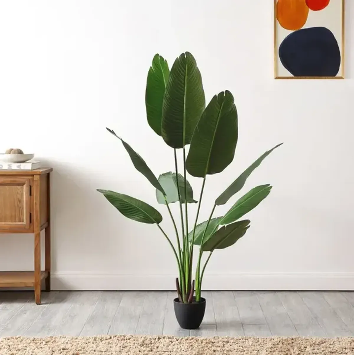 Faux Potted Banana Leaves