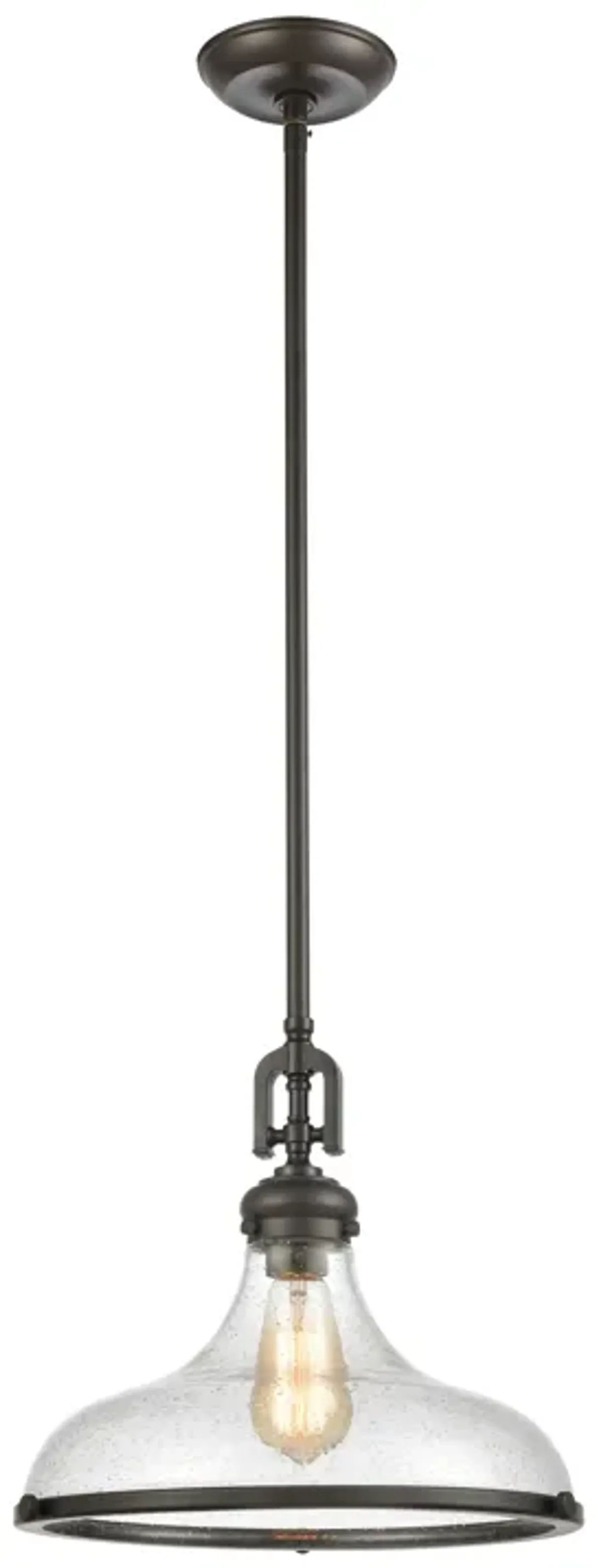 Rutherford 15" Wide 1-Light Pendant - Oil Rubbed Bronze