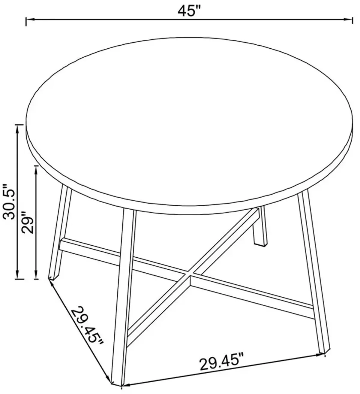 Alcott Round Faux Carrara Marble Top Dining Table Chrome