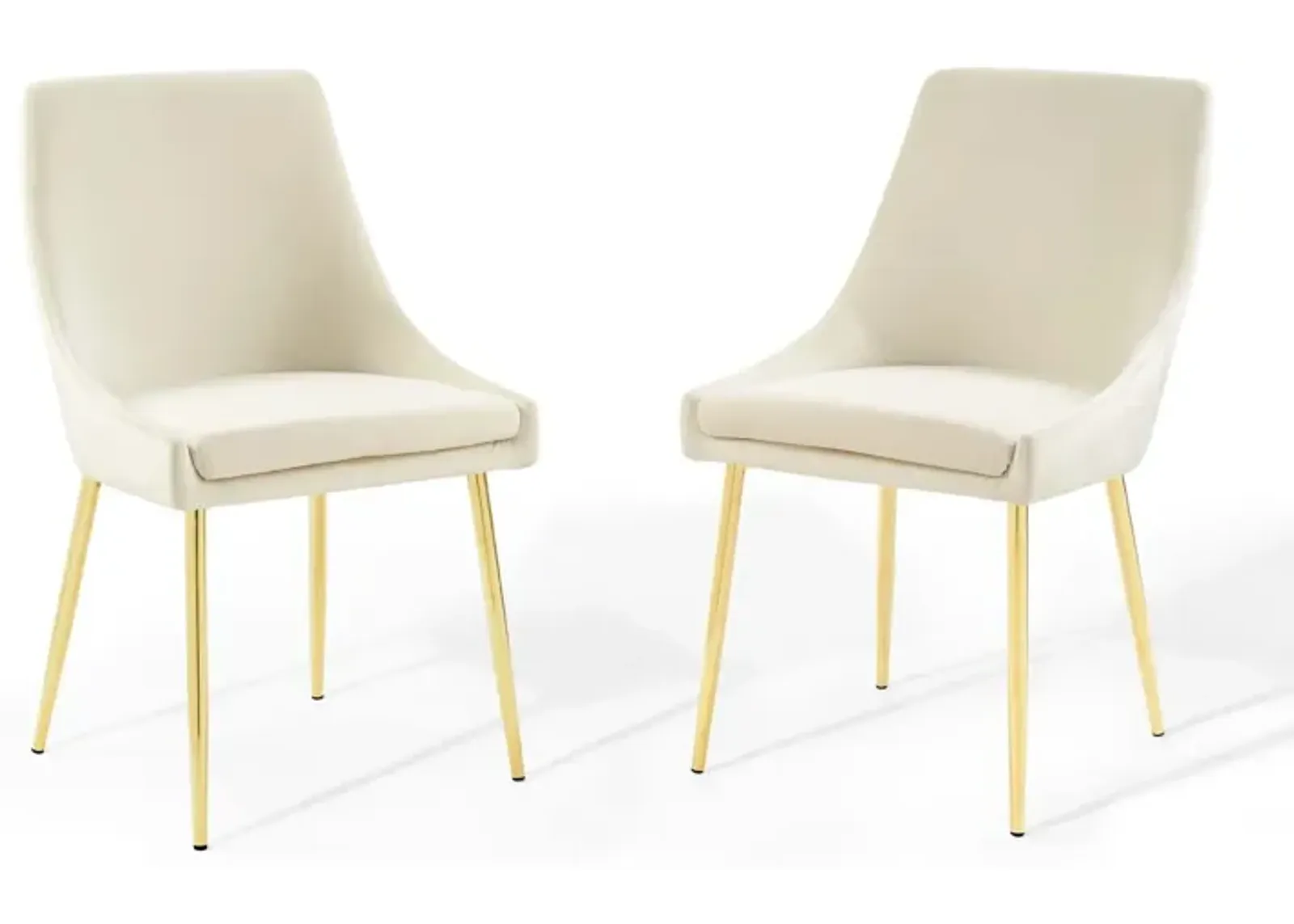 Viscount Performance Velvet Dining Chairs - Set of 2