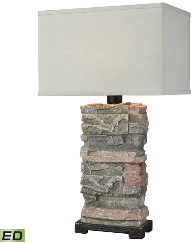 Terra Firma 30'' High 1-Light Outdoor Table Lamp - Stone - Includes LED Bulb