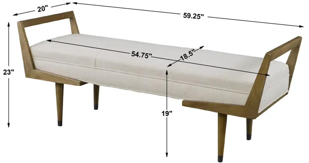 Waylon Modern Ivory Bench